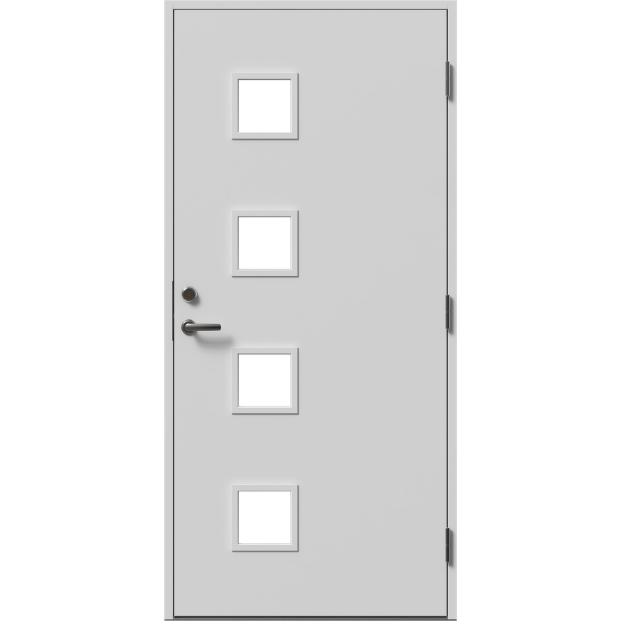 Fasaddörr - 4 kvadrater lodret