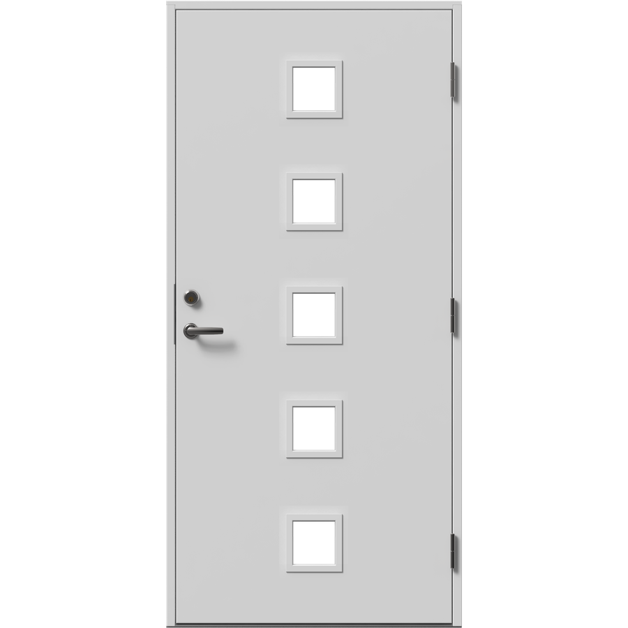Fasaddörr - 4 kvadratiske rutor