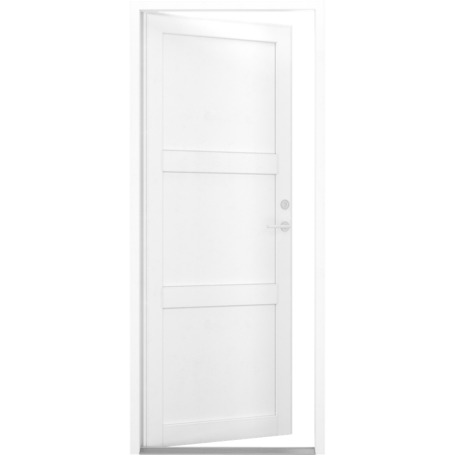 Fasaddörr - 3 fyllninger - åben