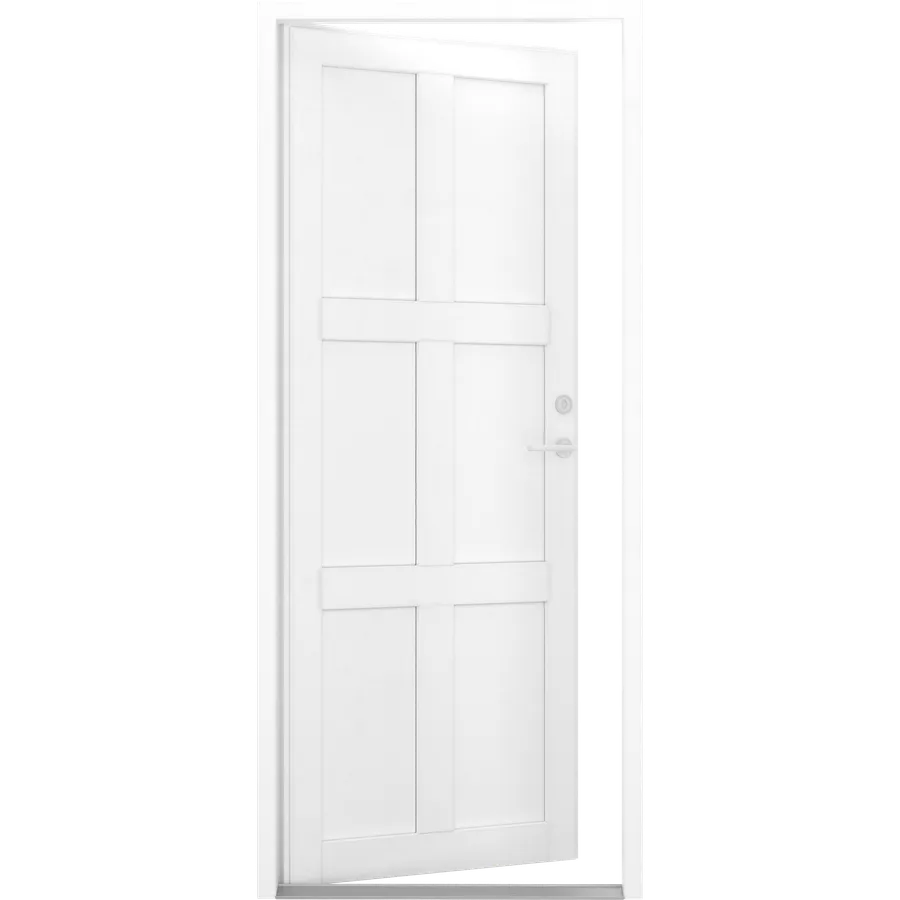 Fasaddörr - 6 fyllninger - åben